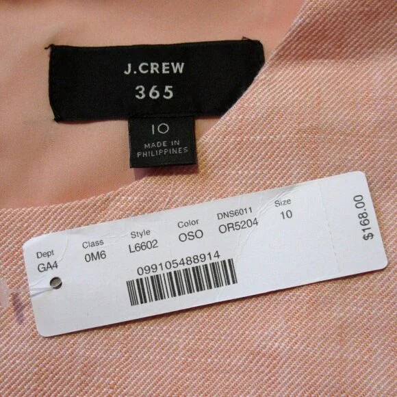NWT J.Crew Resume Sheath in Orange Sorbet Stretch Linen Dress 10 $168 NWT J.Crew Resume Sheath in Orange Sorbet Stretch Linen Dress 10 $168